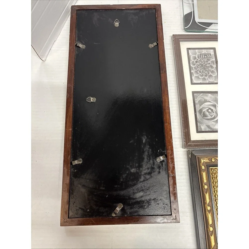 Lot of 6 Picture Frames Mixed Sizes Collage Glass Mom Decorative Canopy New